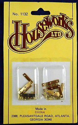 Dollhouse Miniature Gold Plated Brass HL Hinge by Houseworks