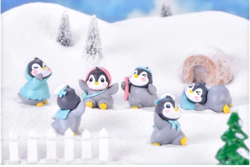 BHOOLU&GOOLU Cute Miniature Funny Little Penguin - 6 Pcs Set (Hight : 4 CM)