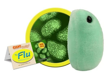GIANTmicrobes Flu Plush - 6" Green Respiratory System Toy for Gifts, Doctors, Students, Nurses - GMD0290_SML