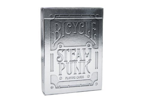 Theory 11 Silver Steampunk Playing Cards - Poker Size, Paper Material, 3.5 x 2.5-Inch, Unique Silver Design, Model SILVERSTEAMPUNK