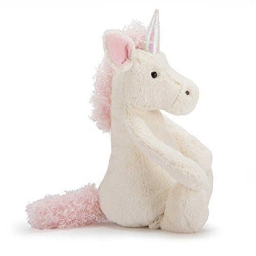 Jellycat Bashful Unicorn Plush - Medium 12 Multicolor Stuffed Animal Toy for Kids