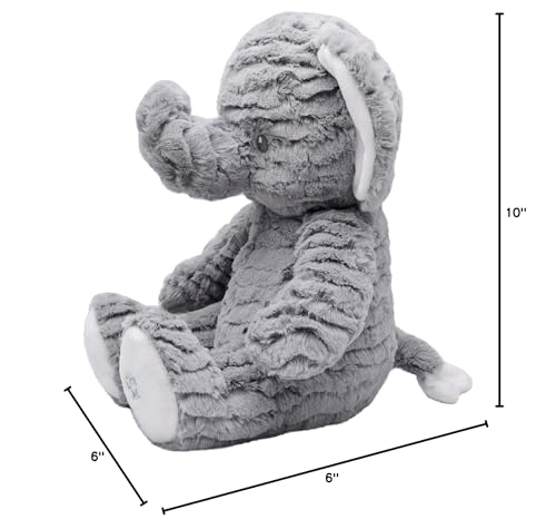 Premium, Soft Stuffed Animal Toy For Babies, Infants And Toddlers, Little Me Grey Plush Elephant (10 Inch Sitting)