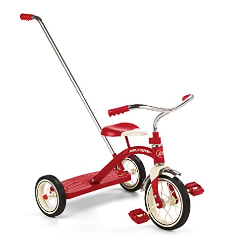 Radio Flyer Classic Tricycle With Push Handle, Red, 10-12 Inches