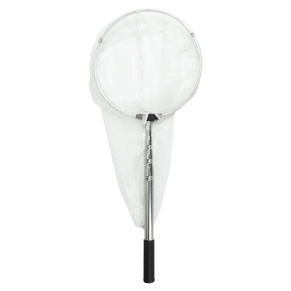 Restcloud Insect And Butterfly Net With 12' Ring, 24' Net Depth, Strong Stainless Telescoping Handle Extends To 38 Inches