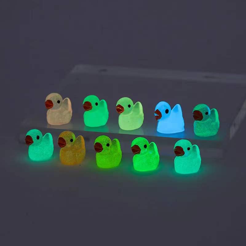 Neec 110 Pcs Random Color Mini Resin Duck Glow In The Dark