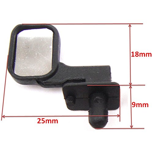 hobbysoul RC 1/10 Body Shell Cover Accessories Side Mirrors Set Black x 2