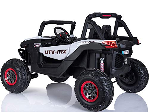 Mototec Mini Moto Utv 4X4 12V White (2.4Ghz Rc)