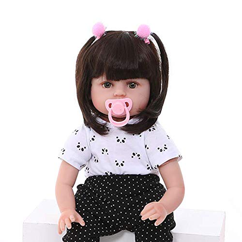 Reborn Baby Doll Clothes Panda 5-Piece Set 18 Inch Reborn Newborn Baby Girls Doll Panda Outfits Matching Accesories Clothing