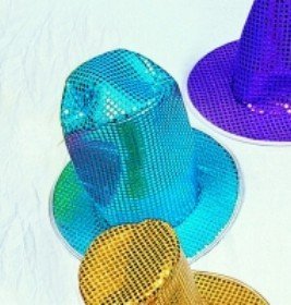 Rg Costumes 65148-Bl Sequin Top Hat - Blue