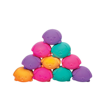 Schylling NeeDoh Teenie Funky Pups - Sensory Fidget Toy - 3 Mini Groovy Globs in Assorted Colors - Ages 3 to mature-themed (Pack of 1)