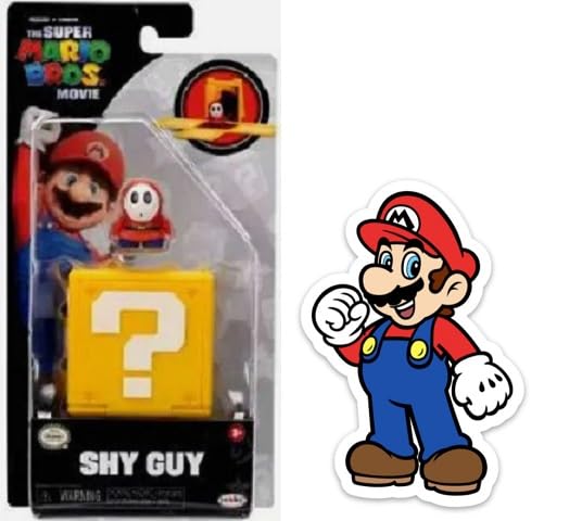The Super Mario Bros. Movie 1.25 Inch Mini Figure With Question Block With Sticker Combo Pack (Shy Guy)
