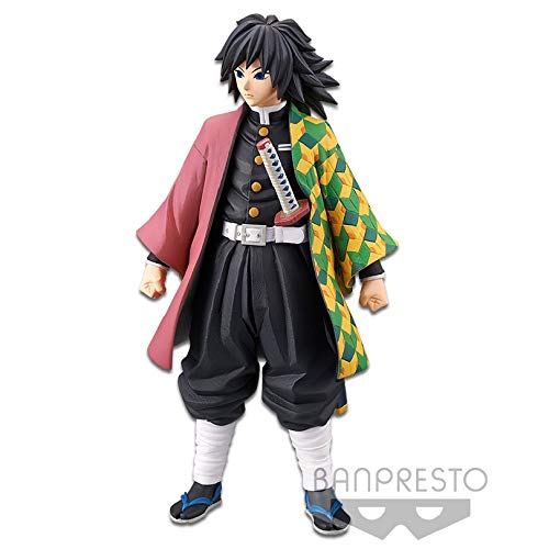 Banpresto Kimetsu no Yaiba Giyu Tomioka Figure, 6 Inch, Multicolor, Model 4983164199437, Plastic Material