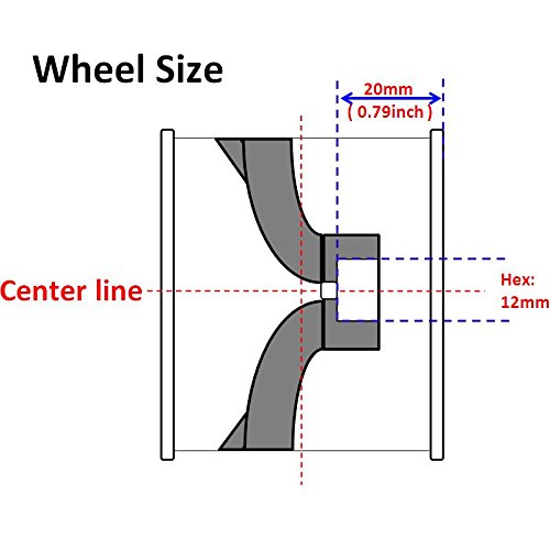 hobbysoul 2pcs RC Rock Crawler 2.2 Mud Slingers Tires OD 124mm & 2.2 Beadlock wheel rim Hex 12mm for RC Crawlers Truck