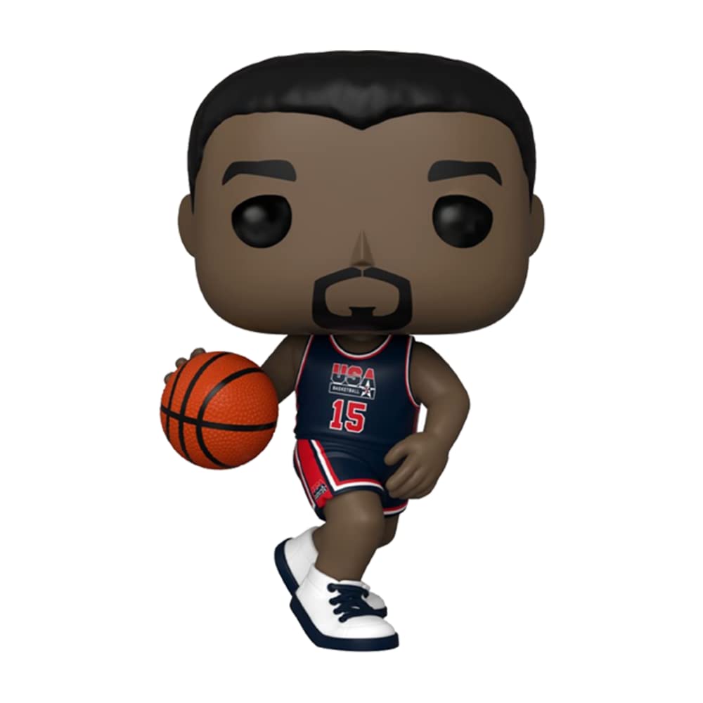 Funko Pop! Jumbo Magic Johnson USA Basketball Figure #125 - 10" Vinyl, Blue, Special Edition