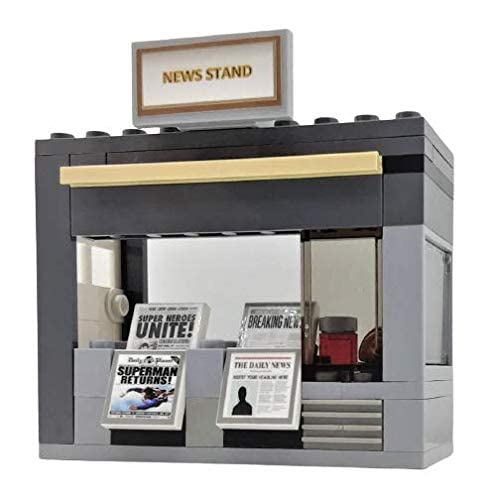Building Bricks Toys Blocks Small News Stand Fast Food Corner-Compatible With All Brands-Moc Minifigure City Town Village