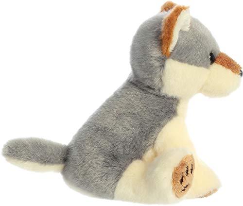 Aurora® Snuggly Lil Wiley™ Wolf Stuffed Animal - Comforting Companion - Imaginative Play - Gray 5 Inches