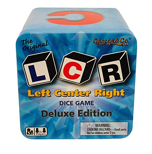 LCR Deluxe Edition Left Center Right DICE Game - Multicolor, Tin, Model 625