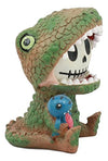 Gifts & Decor Ebros Tyrannosaurus Rex Dinosaur Furrybones Figurine 3' Tall Furry Bones Skeleton In T-Rex Costume Carrying Blue Dino Doll Sit Up Collectible Decorative Toy