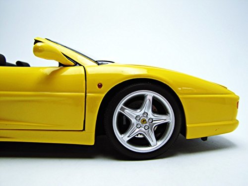 Hot Wheels Bly35 Ferrari F355 Spider Convertible Yellow Elite Edition 1/18 Diecast Car Model By Hotwheels