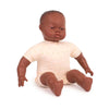 Miniland 15.75'' Soft Body Baby Doll, African - Vinyl Material, Model 31063