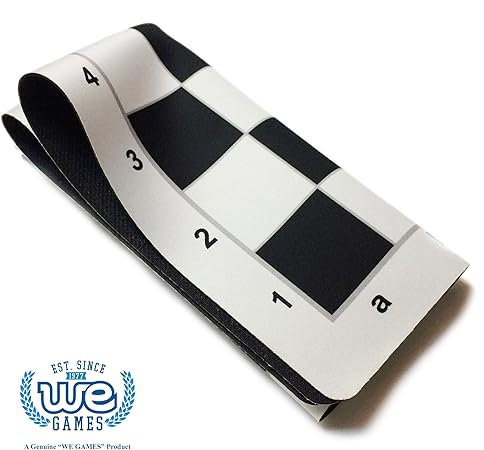 WE Games Chess Mousepad - 20" Premium Rubber Tournament Mat, Black Color, Classic Design, Ideal for Travel