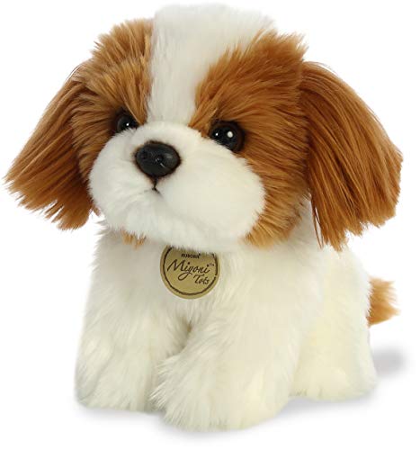 Aurora® Adorable Miyoni® Tots Shih Tzu Pup Stuffed Animal - Lifelike Detail - Cherished Companionship - Brown 11 Inches