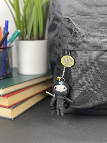 Watchover Voodoo 3-Inch Ninja Keychain - Handcrafted Multicolor Gift for Good Luck and Positivity, Small Size, Unique Accessory