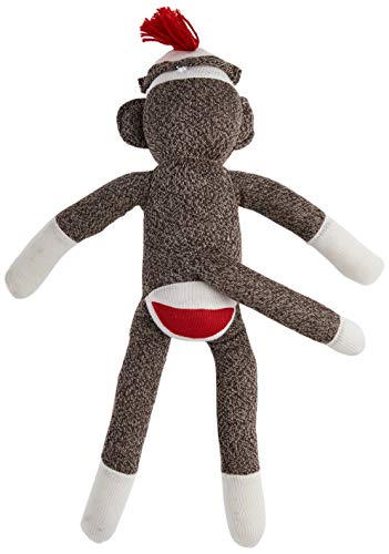 Schylling Brand Classic 20' Retro Sock Monkey Stuffed Animal - Knitted Texture Original Look - Ages 12 Months And Up