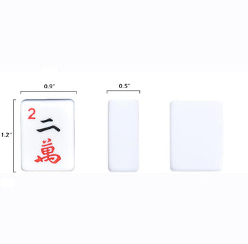 TrendyMate American Mahjong Set - 166 Premium White Tiles, Melamine, 9"x20"x3", Includes 4 Racks/Pushers & Soft Blue Carrying Bag