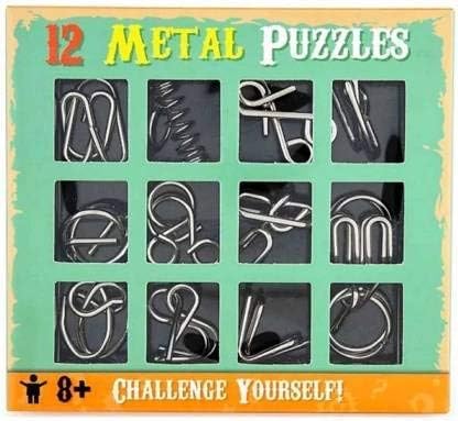 Brain Teasers Metal Wire Puzzle Toys Assorted Metal Puzzle Toys for Gifts, Party Favors, Prizes, Disentanglement Puzzle Unlock