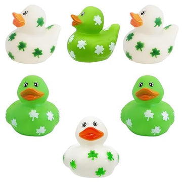 St. Patrick's Rubber Duck Toy Duckies Shamrock designfor Kids, Bath Birthday Gifts Baby Showers Summer Beach and Pool Activity,