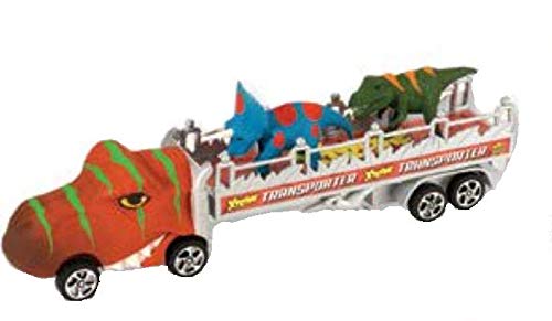 Wild Republic T-Rex Truck, Gifts For Kids, Imaginative Play Toy, Triceratops & Tyrannosaurus