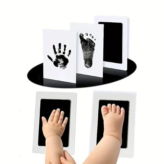 Inkless Foot Print | Baby Hand And Footprint | Ink Pad With Imprint Cards | Inkless Baby Hand & Footprint Kit.