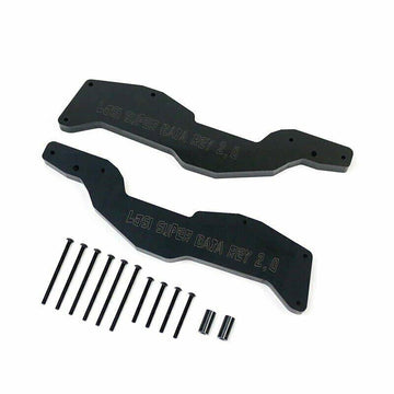 XBERSTAR 2PCS Pipe Frame Rear Reinforced Support Parts for 1/6 LOSI Super Baja Rey 2.0 RC (Black)