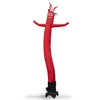 Solid Red 8 Foot Tall Inflatable Tube Man Air Powered Waving Puppet, Air Blower Motor Included With 6Ft Solid Colored Dancer By