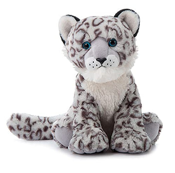 The Petting Zoo Snow Leopard Plush Toy, 12 Inch Stuffed Animal for Kids, Wild Onez Zoo Animals Gift