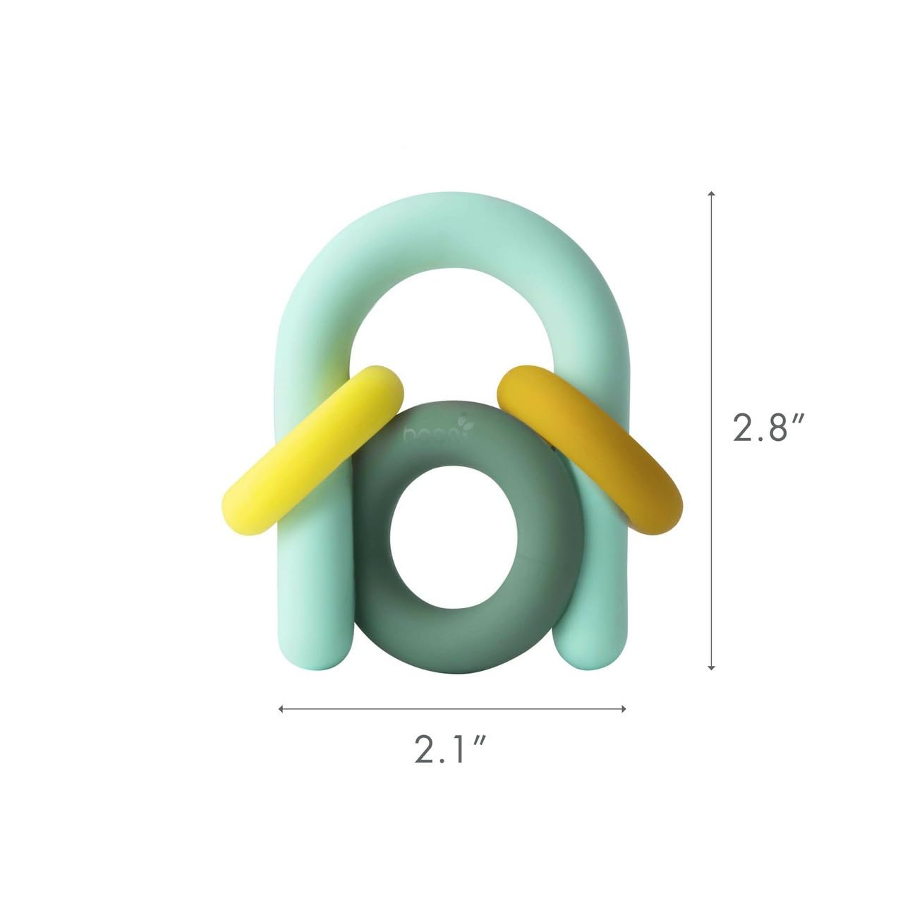 Boon Hoop Silicone Baby Teether - Baby Teething Toys For Infants - Soothing Teether For Babies - Ages 0 To 12 Months