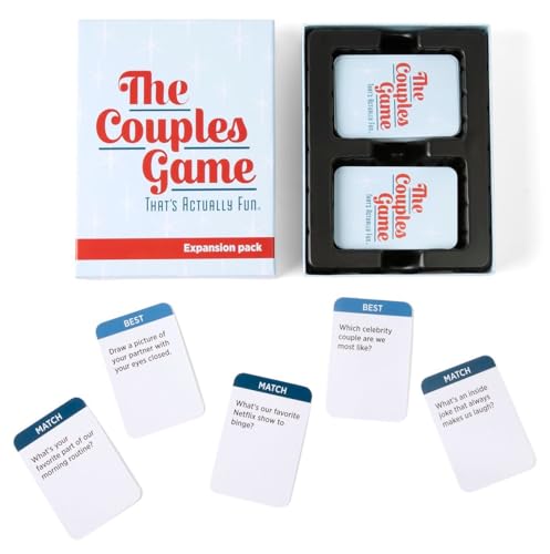DSS Games Couples Card Game Expansion Pack | 150 Fun Questions | Cardstock | Ages 17+ | White | Model N007453