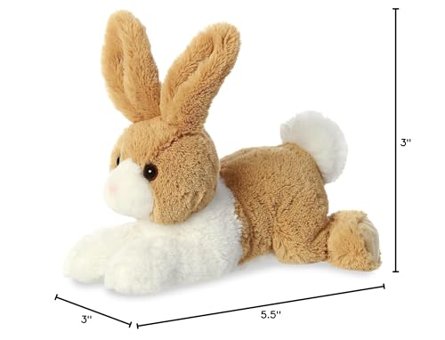 Aurora Adorable Flopsie Dutch Rabbit Stuffed Animal - Playful Ease - Timeless Companions - Tan 12 Inches