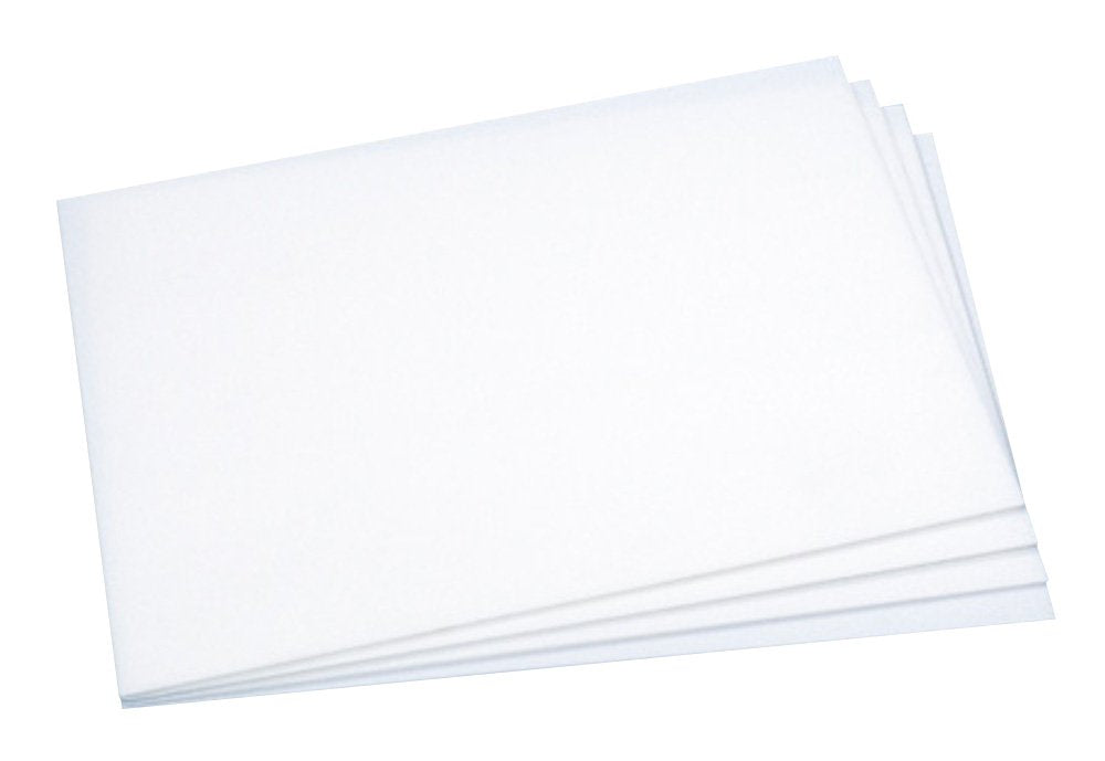 Tamiya 70123 Plastic Plate 0.5 mm, Pack of 4, 257 x 364 mm, White