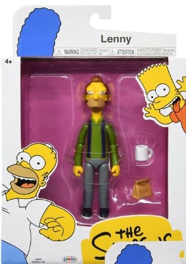 The Simpsons 5 Action Figure Lenny Leonard with Lunch Bag & Carl Mug Wave #3