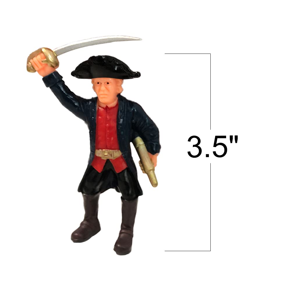 Artcreativity Pirate Action Figure Playset, Set Of 8 Legendary Plastic Figures In Assorted Poses, Cool Pirate Toy Set For Kids,
