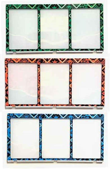 Pokemon Magnetic Three Card Protector Display - X3 Red Green Blue Paldean Fates