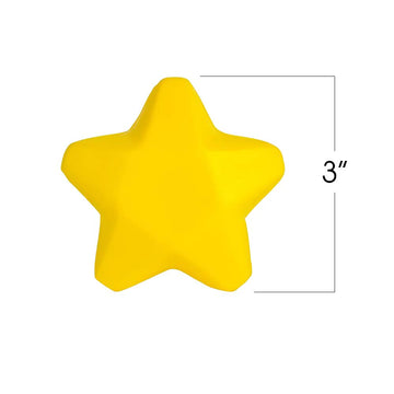 Artcreativity 12 Pack Star Squishy Stress Balls - 3 Inch Spongy Squeeze Toys Yellow Stress Stars For Kids & Adults, Stress Relief, Party Favors, Goodie Bag Stuffers, And Squishy Fidget Toys, Foam Ball