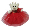 Kinnex Collections Since 1997 12'' Quince Anos Teddy Bear With Dress Embroidery Mis 15 Anos (Centerpiece) ~ B09631-14G (Red/G)