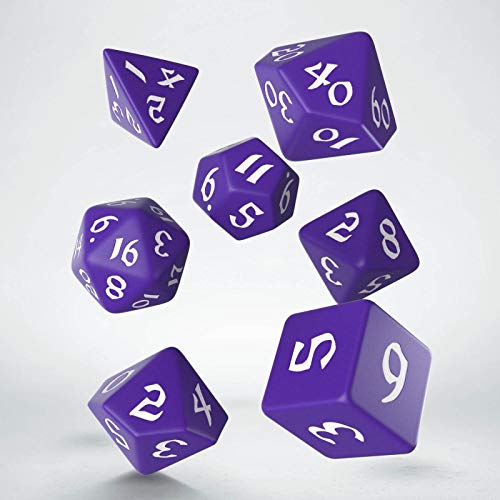 Q-Workshop Classic Runic Purple & White Dice Set (7)
