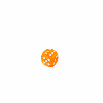 25 Count Pack Of 12Mm D6 Dice - Matching Collection Of 6 Sided Dice With Pips (Orange Blaze)