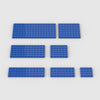 Classic Building Plate Assortment Pack, 50Pcs Blue Bulk Plates With 7 Size Building Plate Base Plate, Compatible With Lego Parts