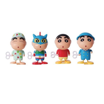 ?? Crayon Shinchan Manual Winding Figure 4P Set