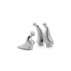 Nambe Holiday Collection Three Wise Men Figurines, Silver Nambé Alloy Nativity Set, 4.5" to 6.75" Tall, Elegant Religious Home Décor